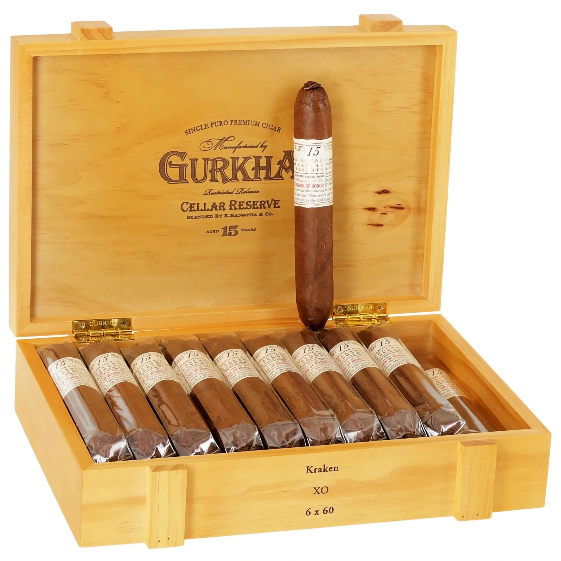 gurkha-cellar-reserve-limitada-15-year-solara-double-robusto-20-li-puro-45295826-sw3731sh3731 Gurkha Cellar Reserve 15 Years Kraken (6*60) 20'li Puro - Görsel 1