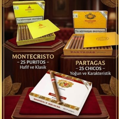 Montecristo Puritos + Romeo Y Julieta Puritos + Partagas Chicos 75'li