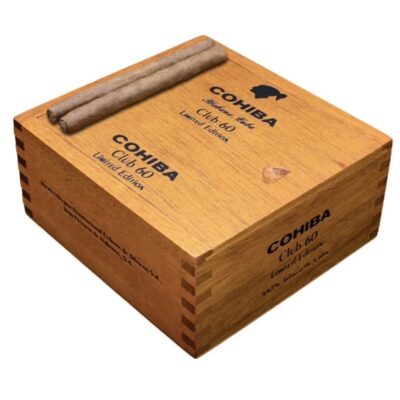 Cohiba Club 60 Limited Edition 60'lı Sigarillo ahşap kutu görünümü